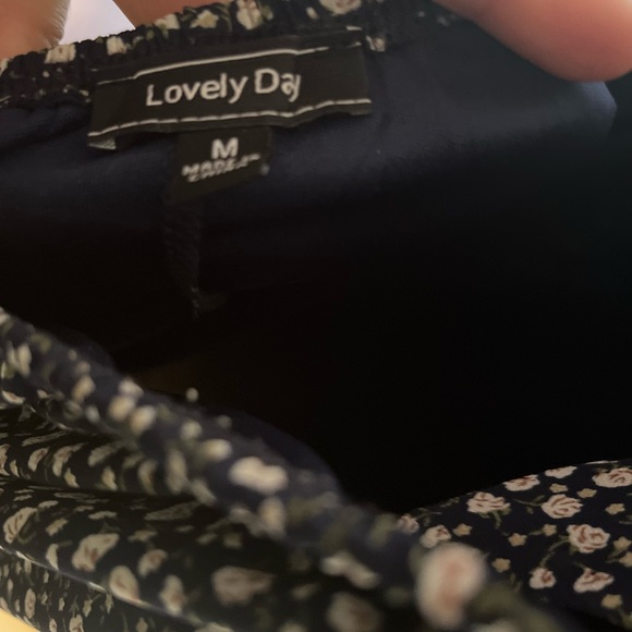 LOVELY DAY BLACK FLORAL MINI DRESS WITH BACK TIE - Picture 4 of 4